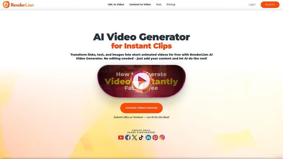 RenderLion Review: Transform Any Content into Engaging Videos with AI