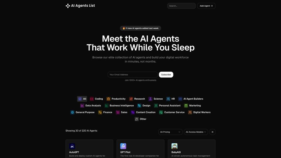 Free AI Agents Directory AI Tool image