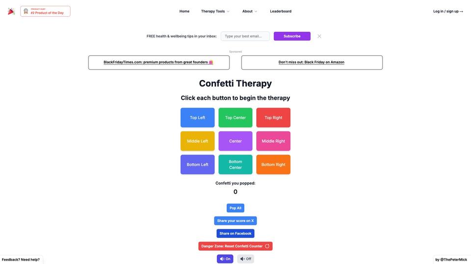 Free Confetti Therapy AI Tool image