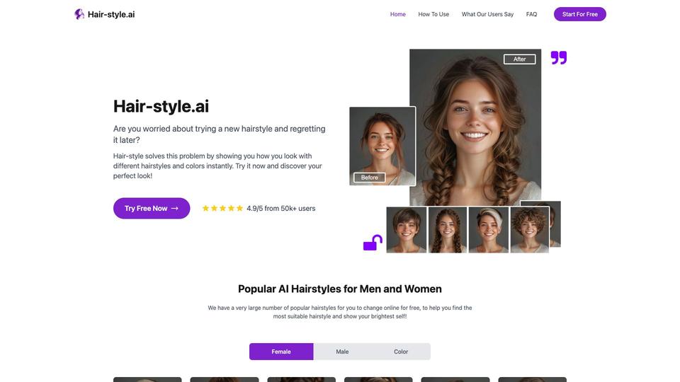 Free Hair-style.ai AI Tool image