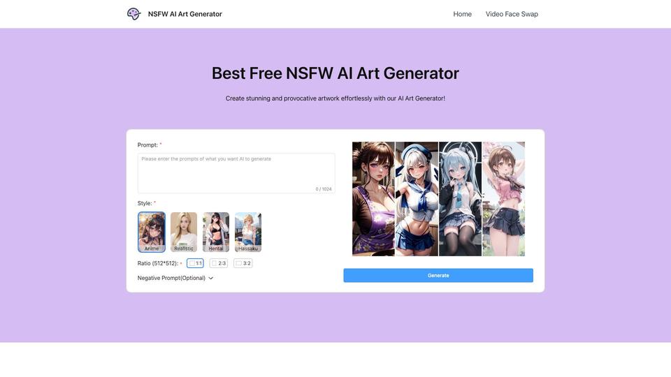 Free NSFW AI Art Generator AI Tool image