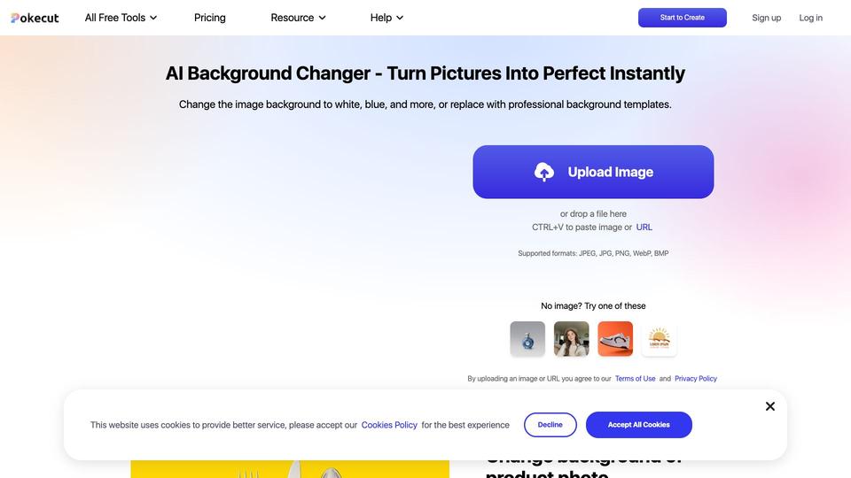 Free Pokecut Background Changer AI Tool image