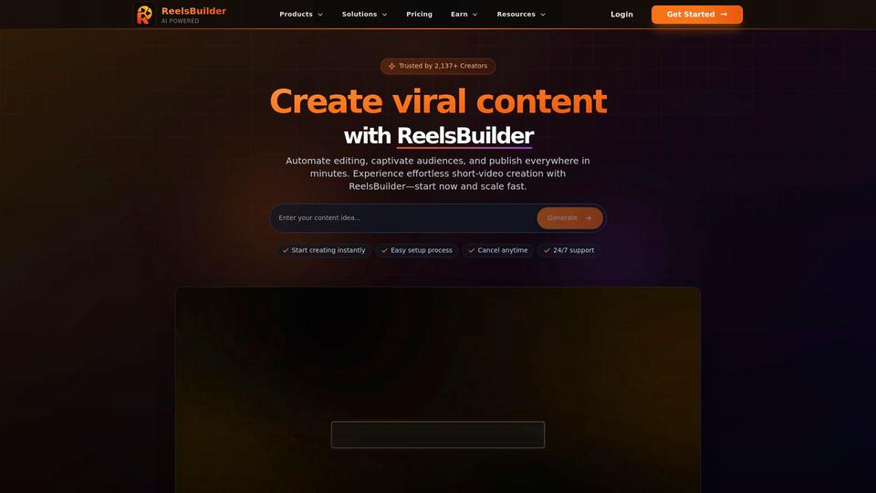 Free ReelsBuilder AI AI Tool image