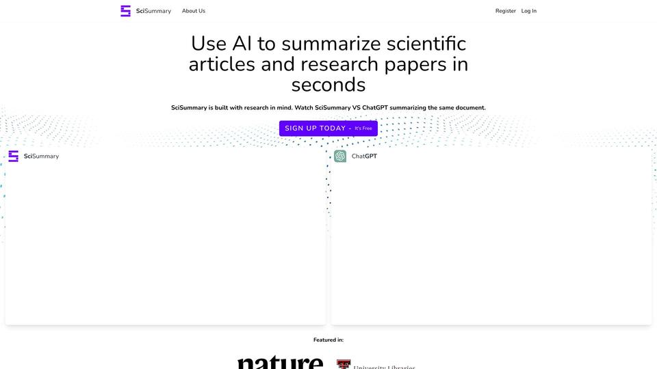 Free SciSummary AI Tool image