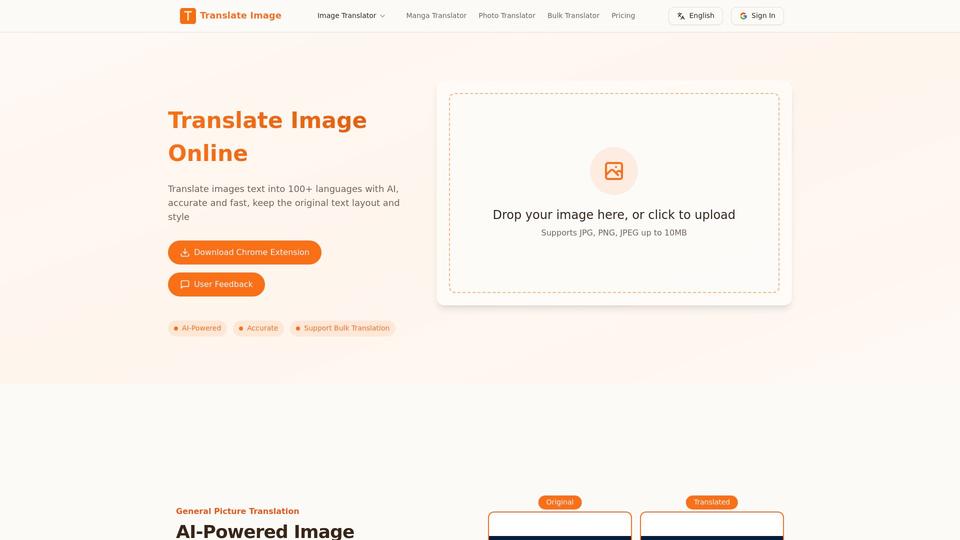 Free Translate Image AI Tool image