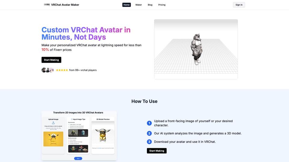 Free VRChat Avatar Maker AI Tool image