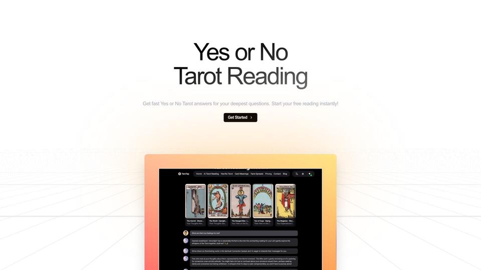 Free Yes No Tarot AI Tool image